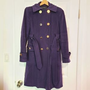 Elie Tahari Purple Wool Coat